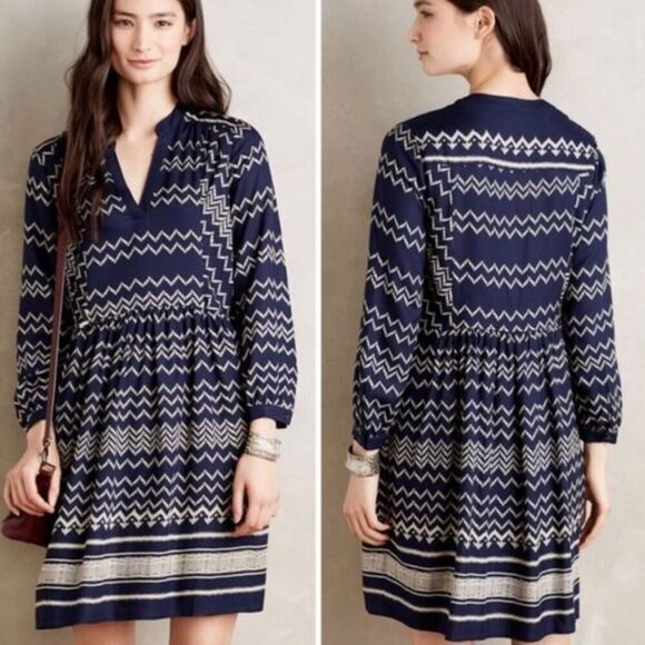 Anthropologie Holding Horses Farica Print Dress size Medium - Picture 3 of 7